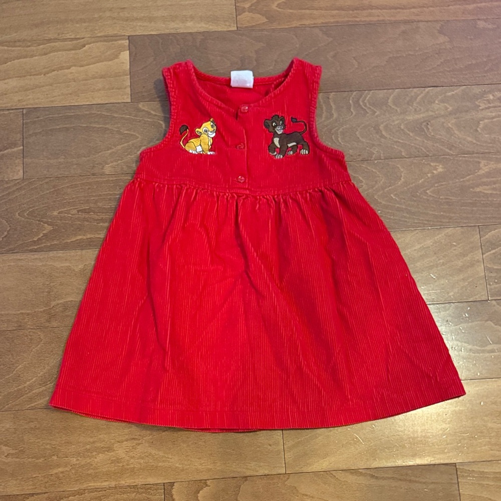 Disney Simba’s Pride Rare Vintage Jumper Red Lion King size 6/6x Valentine’s Day